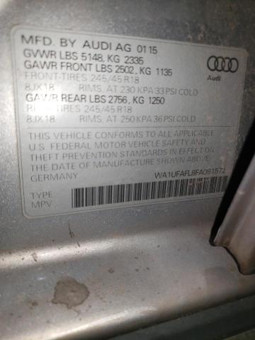 2015 AUDI A4 ALLROAD WA1UFAFL8FA091572