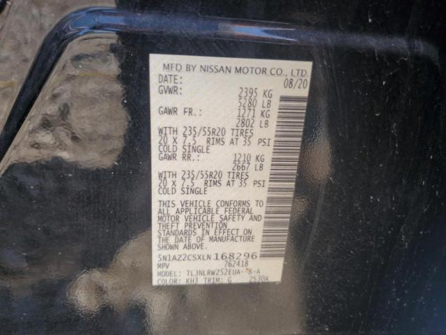 2020 NISSAN MURANO SL 5N1AZ2CSXLN168296