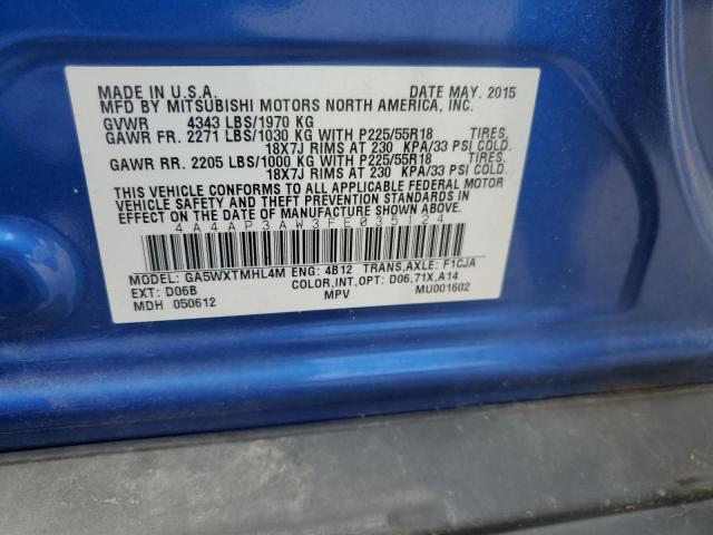 2015 MITSUBISHI OUTLANDER 4A4AP3AW3FE035124