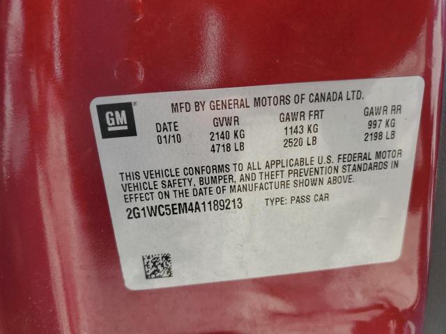 2010 CHEVROLET IMPALA LTZ - 2G1WC5EM4A1189213