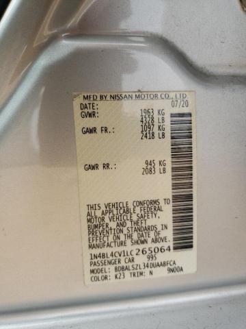 2020 NISSAN ALTIMA SR 1N4BL4CV1LC265064