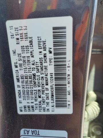 2015 HONDA CR-V LX 5J6RM4H36FL132649