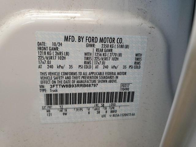 2024 FORD MAVERICK XL 3FTTW8B93RRB68797