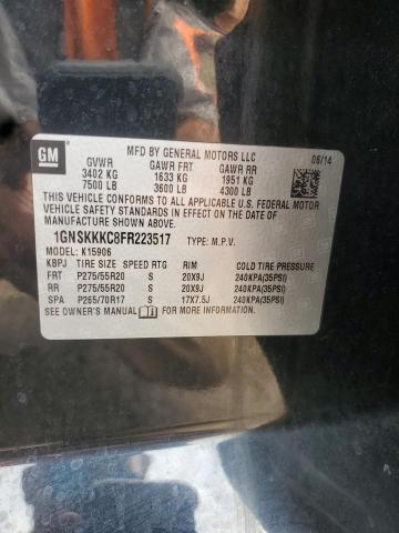 2015 CHEVROLET SUBURBAN K - 1GNSKKKC8FR223517
