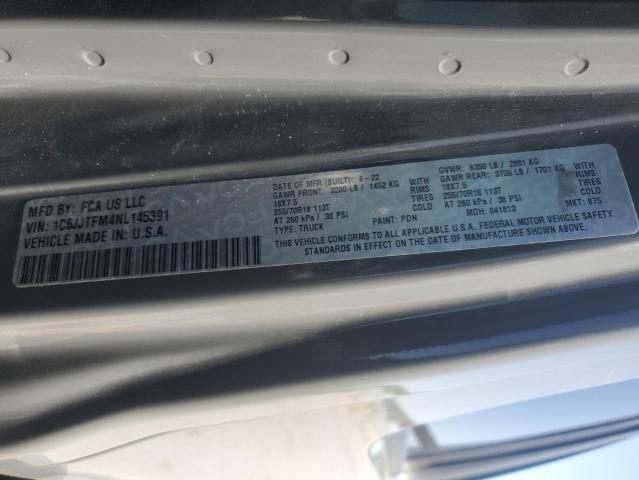 2022 JEEP GLADIATOR 1C6JJTFM4NL145391