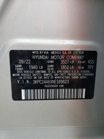 2022 HYUNDAI ACCENT SE 3KPC24A6XNE189823