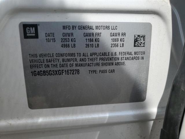 2016 BUICK LACROSSE - 1G4GB5G3XGF167278