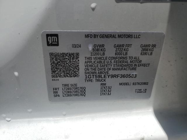 2024 GMC SIERRA K25 1GT59LEY9RF360583