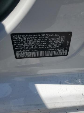 2022 VOLKSWAGEN PASSAT SE - 1VWSA7A3XNC008682