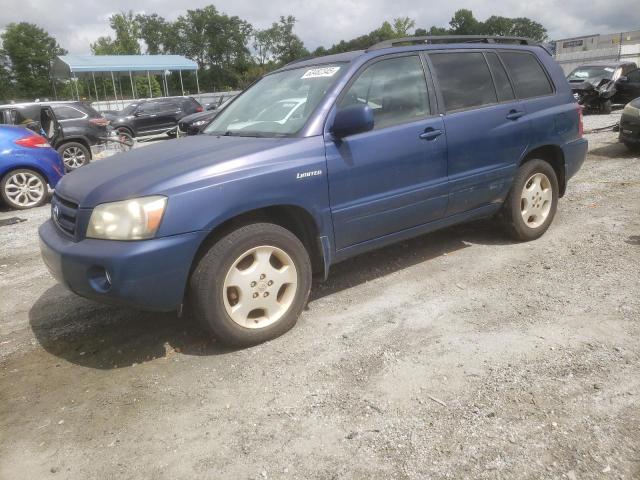 TOYOTA HIGHLANDER 2004 blue  gas JTEEP21A840050747 photo #1