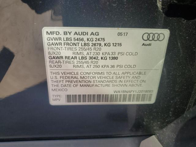2018 AUDI Q5 PREMIUM WA1BNAFY1J2018083