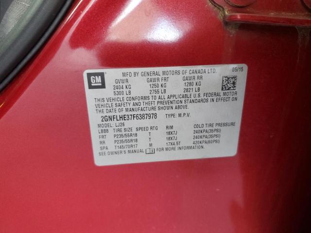 2015 CHEVROLET EQUINOX LT - 2GNFLHE37F6387978