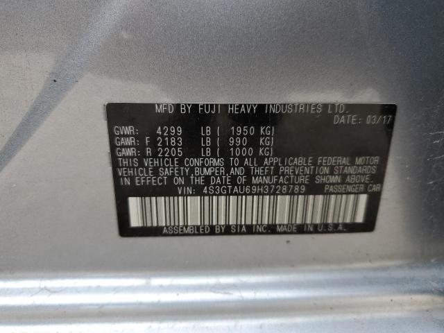 2017 SUBARU IMPREZA LI 4S3GTAU69H3728789