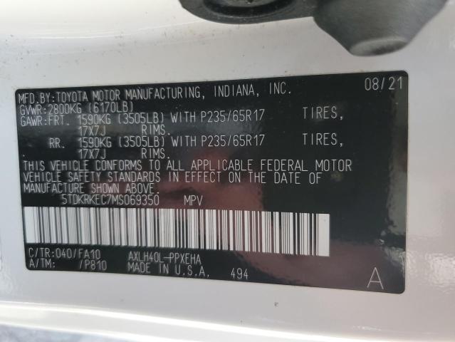 2021 TOYOTA SIENNA LE 5TDKRKEC7MS069350