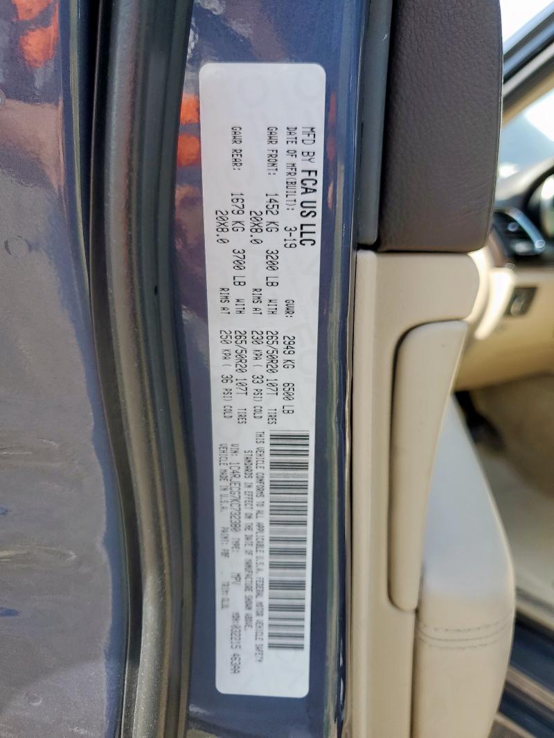 2019 JEEP GRAND CHER 1C4RJECG7KC732380