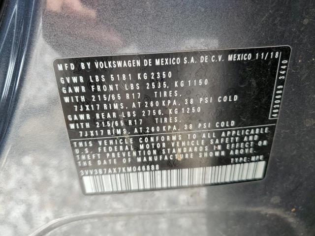 2019 VOLKSWAGEN TIGUAN SE - 3VV3B7AX7KM046888