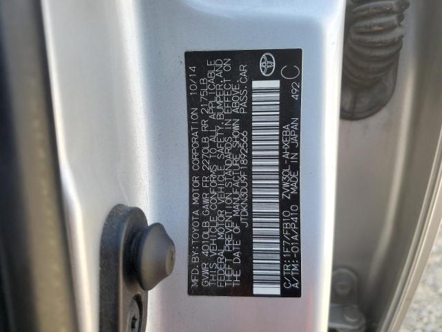 2015 TOYOTA PRIUS JTDKN3DU9F1892566