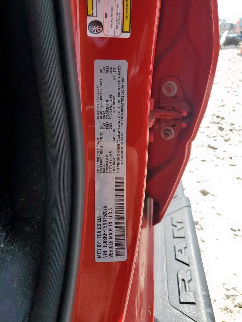 2022 RAM 1500 BIG H 1C6SRFFT6NN152076