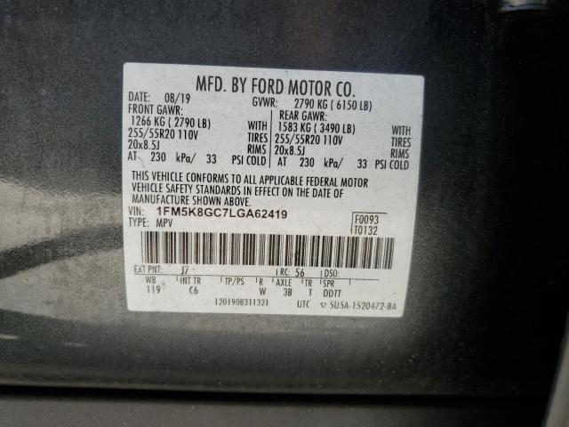 2020 FORD EXPLORER S - 1FM5K8GC7LGA62419