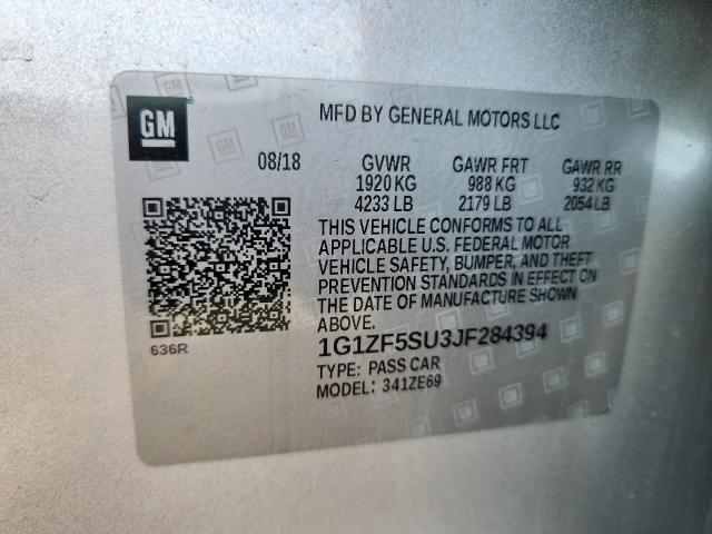 2018 CHEVROLET MALIBU HYB 1G1ZF5SU3JF284394