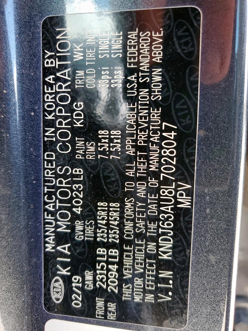 2020 KIA SOUL GT LI KNDJ63AU8L7028047