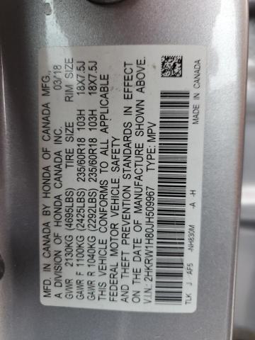 2018 HONDA CR-V EXL - 2HKRW1H80JH509967