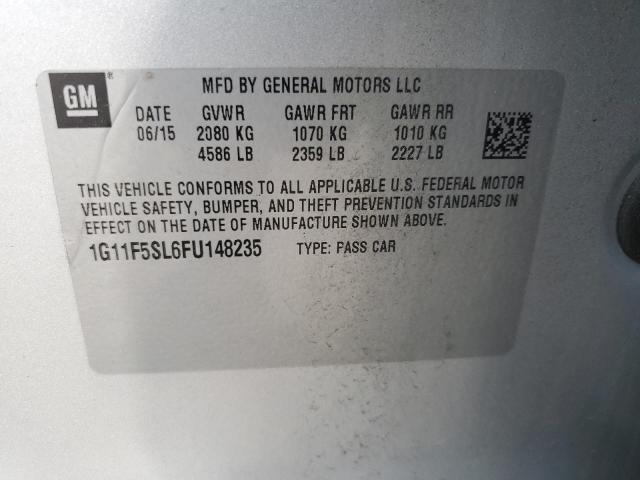 2015 CHEVROLET MALIBU LTZ 1G11F5SL6FU148235