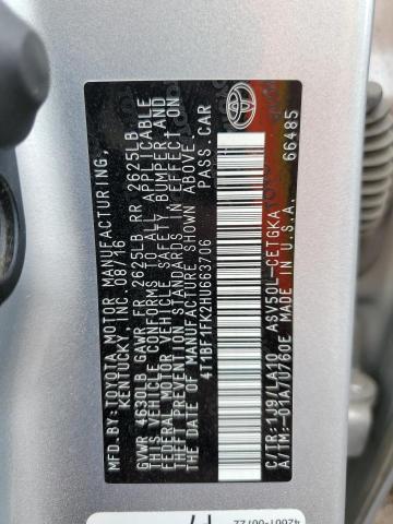 2017 TOYOTA CAMRY LE - 4T1BF1FK2HU663706