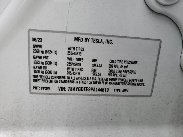 2023 TESLA MODEL Y 7SAYGDEE9PA144619