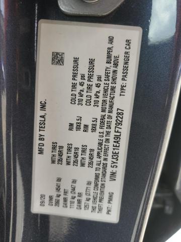 2020 TESLA MODEL 3 5YJ3E1EA9LF792287