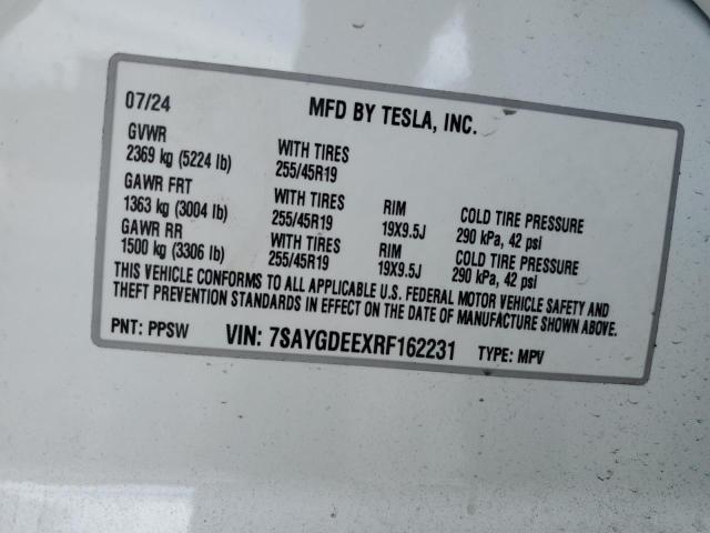 2024 TESLA MODEL Y 7SAYGDEEXRF162231