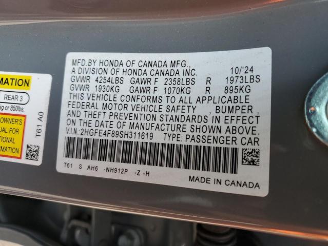 2025 HONDA CIVIC SPOR - 2HGFE4F89SH311619
