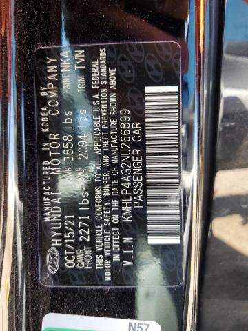 2022 HYUNDAI ELANTRA LIMITED KMHLP4AG2NU266899