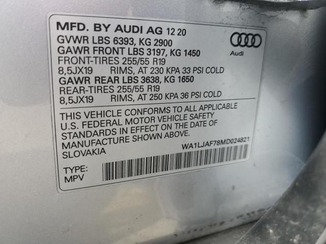 2021 AUDI Q7 PREMIUM WA1LJAF78MD024821