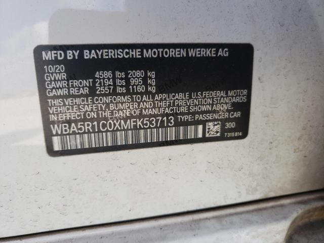 2021 BMW 330I WBA5R1C0XMFK53713