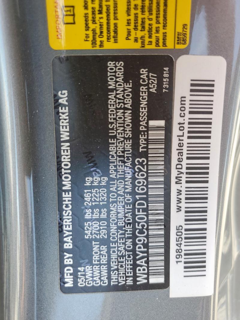 2015 BMW 650 I WBAYP9C50FD169623