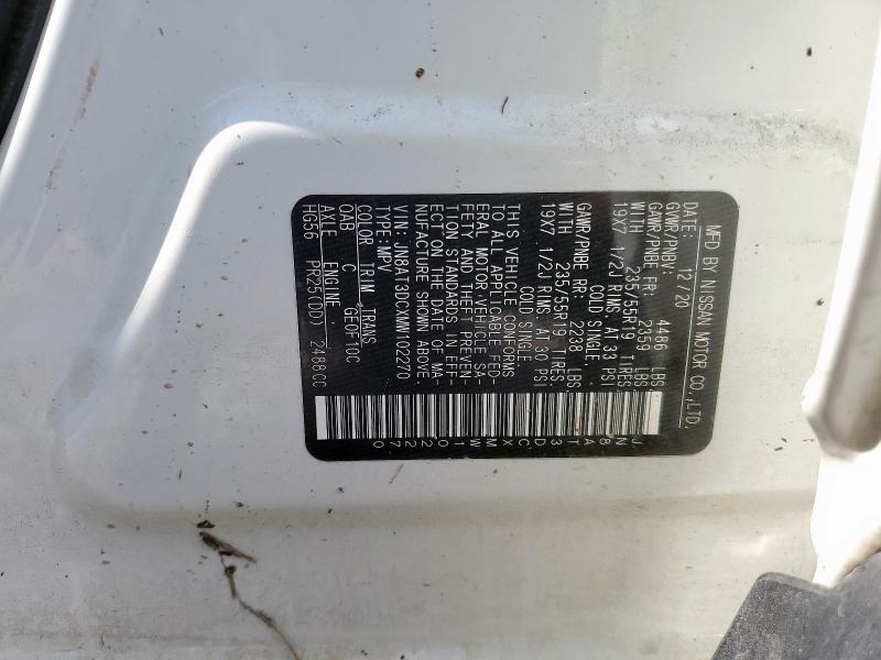2021 NISSAN ROGUE PLAT JN8AT3DCXMW102270