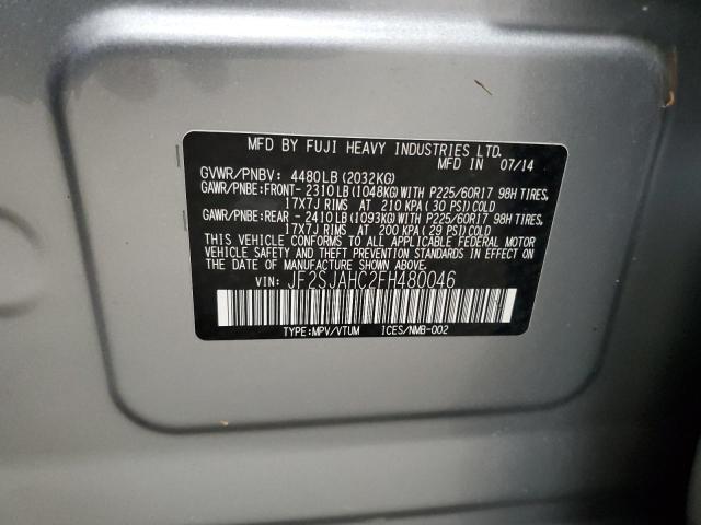 2015 SUBARU FORESTER 2 JF2SJAHC2FH480046