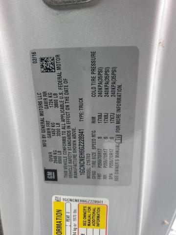 2016 CHEVROLET SILVERADO 1GCNCNEH6GZ228941