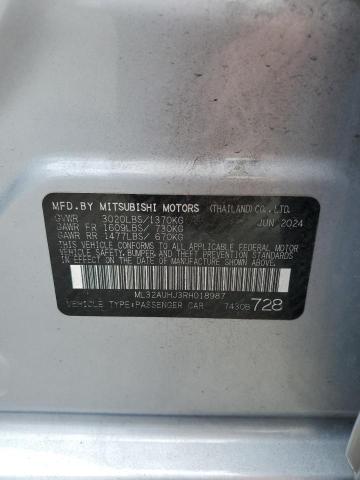 2024 MITSUBISHI MIRAGE ES - ML32AUHJ3RH018987