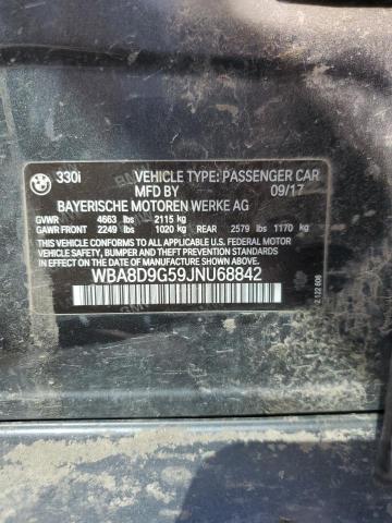 2018 BMW 330 XI WBA8D9G59JNU68842