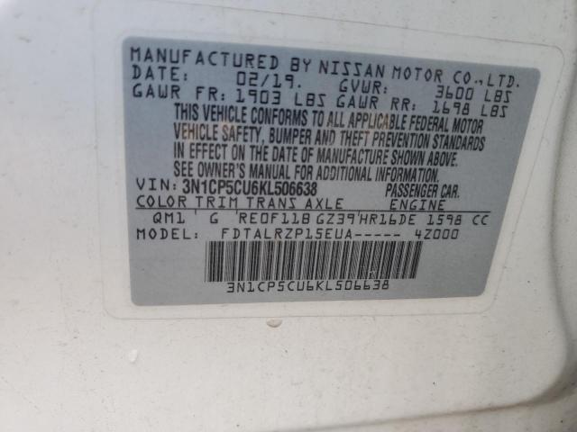 2019 NISSAN KICKS S 3N1CP5CU6KL506638