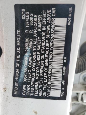 2019 HONDA CIVIC SPOR SHHFK7H9XKU217963