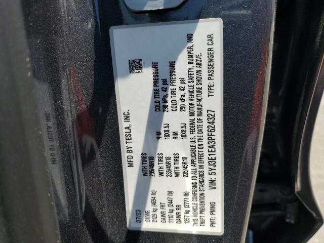2023 TESLA MODEL 3 5YJ3E1EA3PF624327