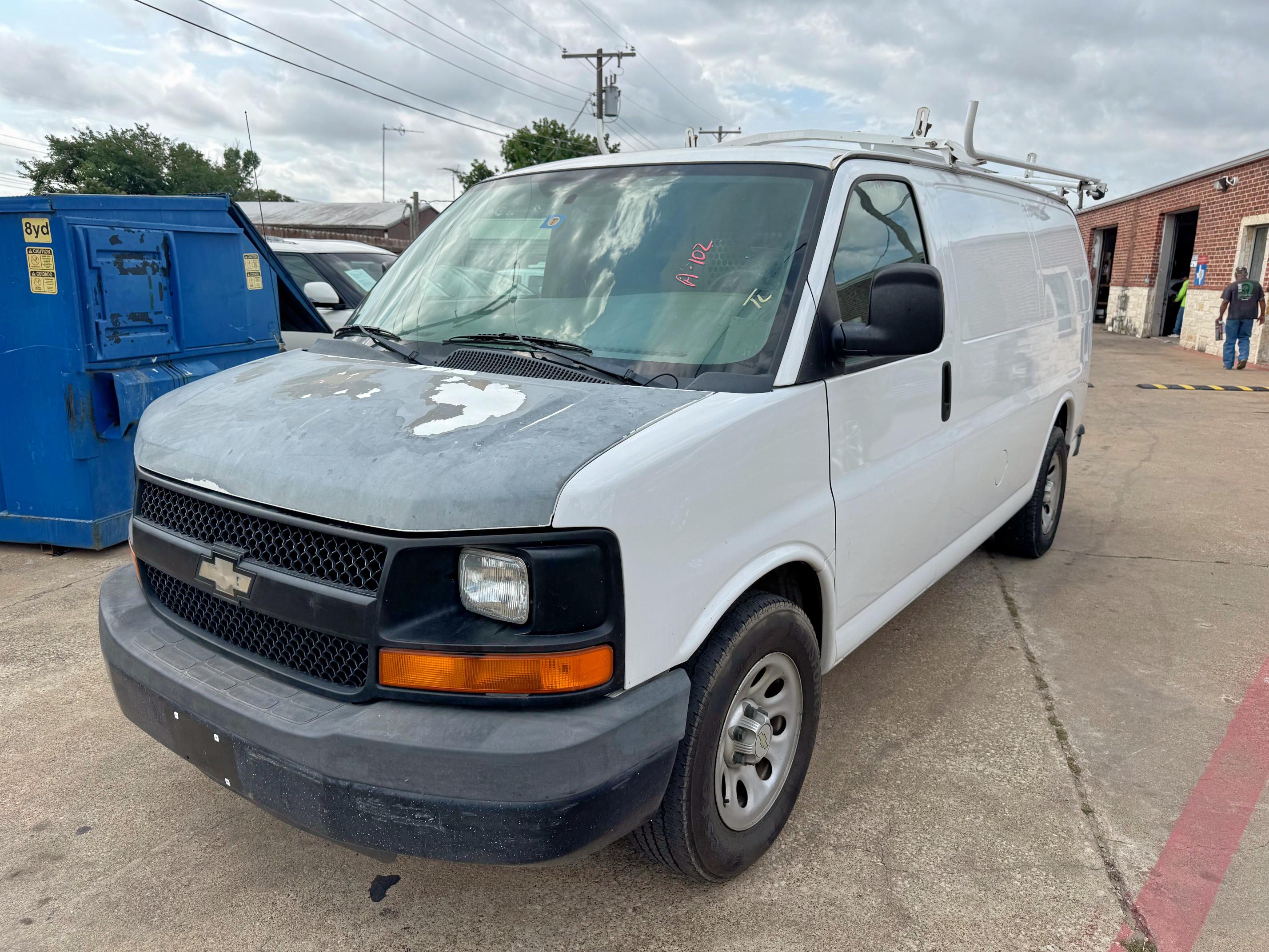 CHEVROLET EXPRESS G1 2013 white cargo va gas 1GCSGAFX9D1123200 photo #3