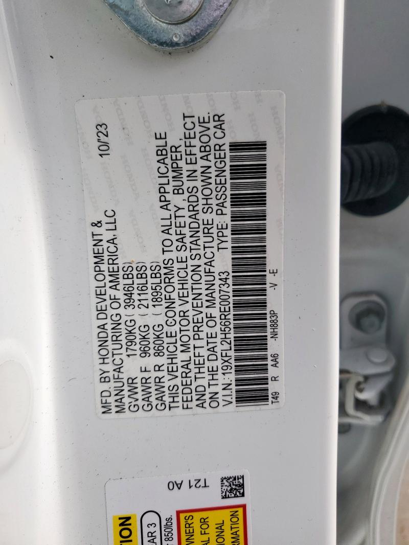 2024 HONDA CIVIC LX 19XFL2H56RE007343