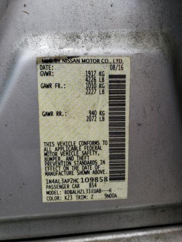 2017 NISSAN ALTIMA 2.5 1N4AL3AP2HC109858