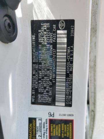 2013 TOYOTA CAMRY L - 4T1BF1FK4DU270137