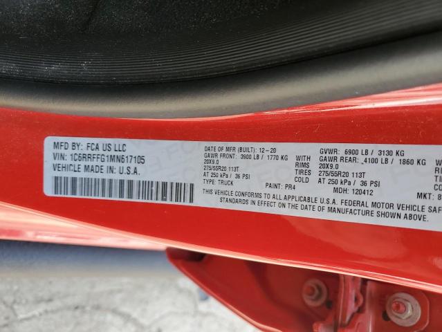 2021 RAM 1500 BIG H - 1C6RRFFG1MN617105