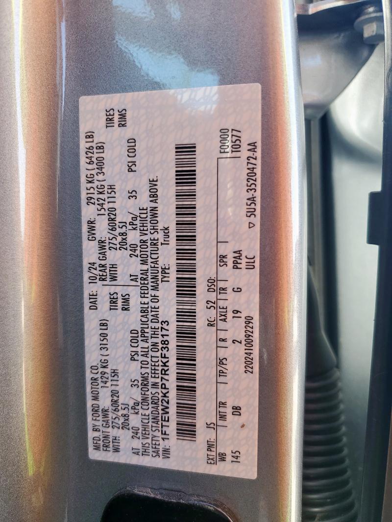 2024 FORD F150 STX 1FTEW2KP7RKF38173